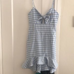 Good Night Macaroon gingham ruffle dress